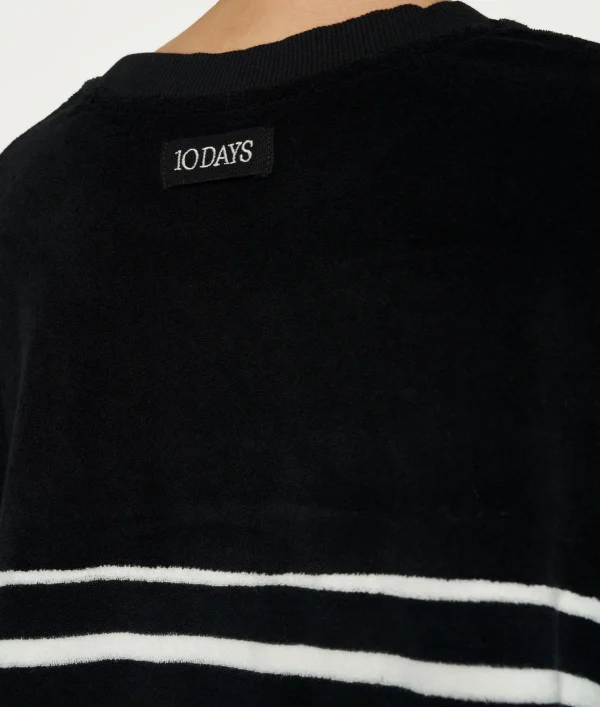 10DAYS Terry Sleeveless Sweater Stripes