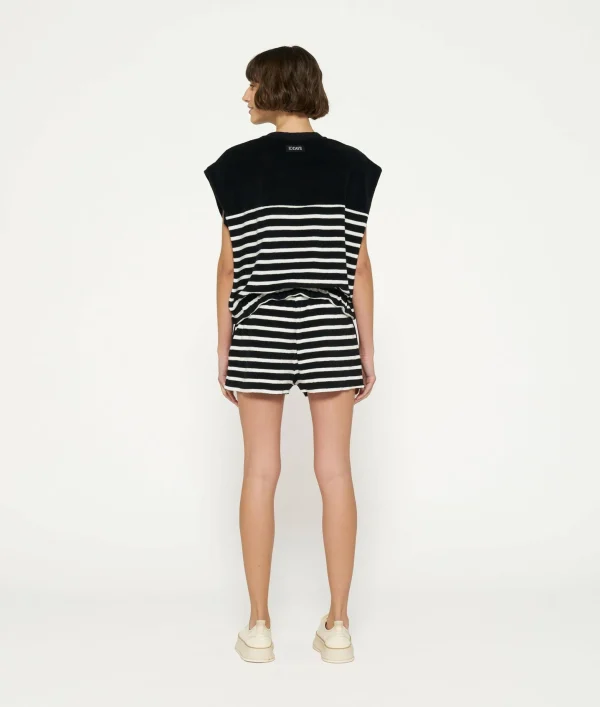 10DAYS Terry Sleeveless Sweater Stripes