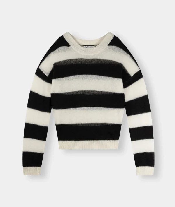 10DAYS Thin Knit Sweater Block Stripe