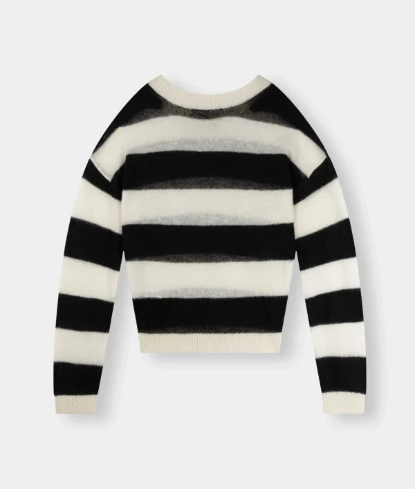 10DAYS Thin Knit Sweater Block Stripe
