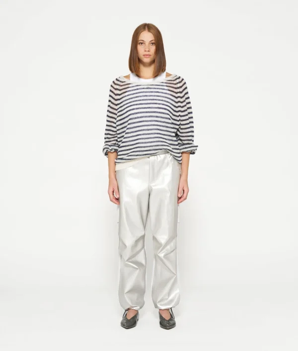 10DAYS Thin Knit Sweater Stripe