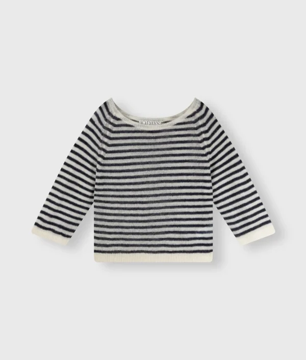 10DAYS Thin Knit Sweater Stripe