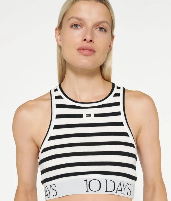 10DAYS Top Rib Stripe