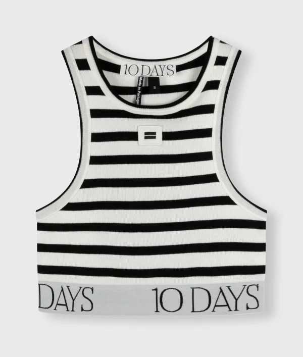 10DAYS Top Rib Stripe