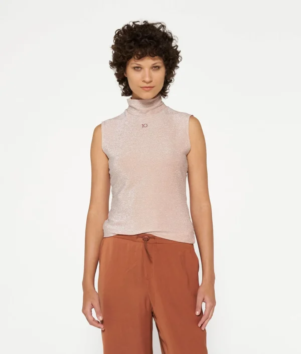 10DAYS Turtleneck Top Glitter