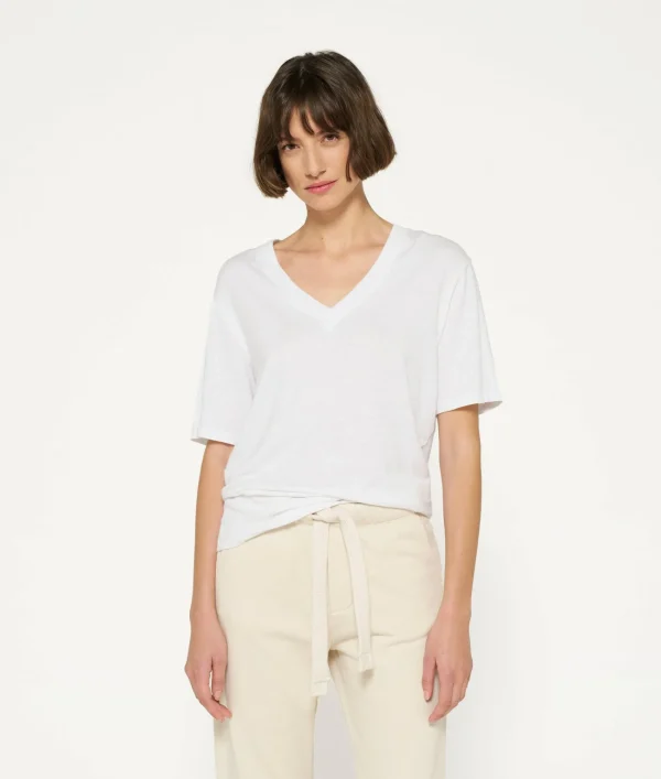 10DAYS V-Neck Tee Linen Cotton
