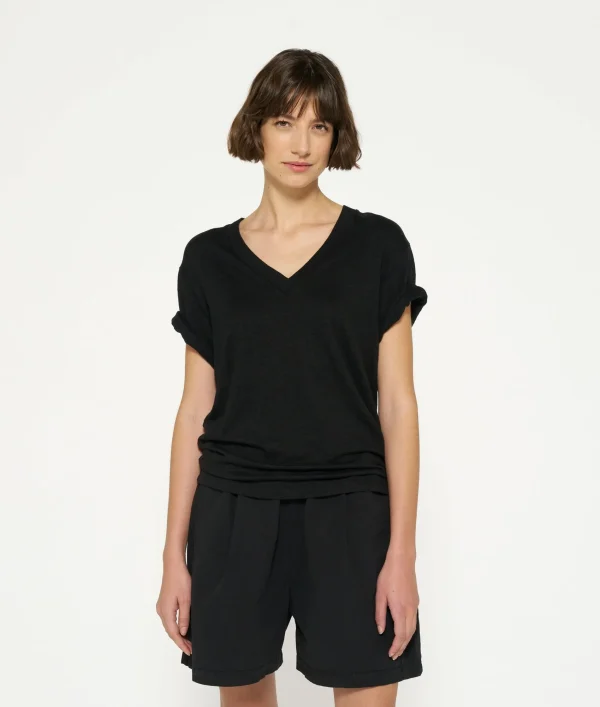 10DAYS V-Neck Tee Linen Cotton