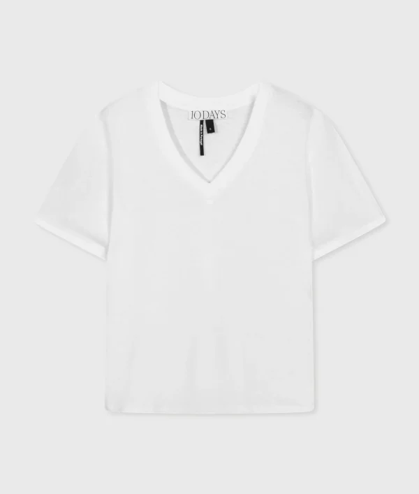10DAYS V-Neck Tee Linen Cotton