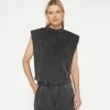 10DAYS Washed Padded Shoulder Tee