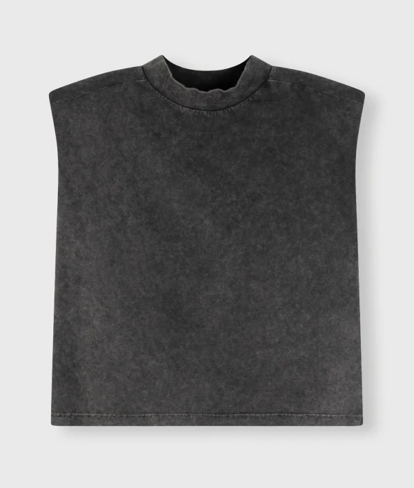 10DAYS Washed Padded Shoulder Tee