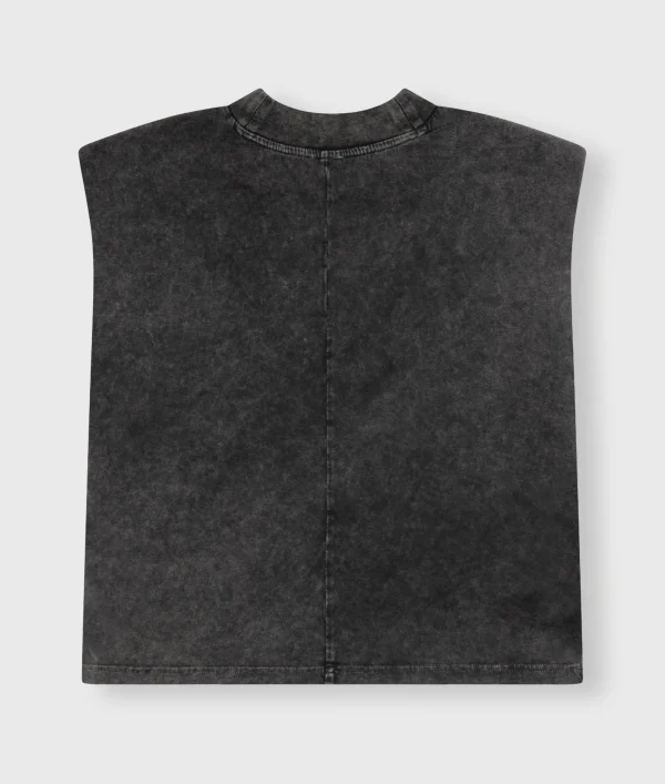 10DAYS Washed Padded Shoulder Tee